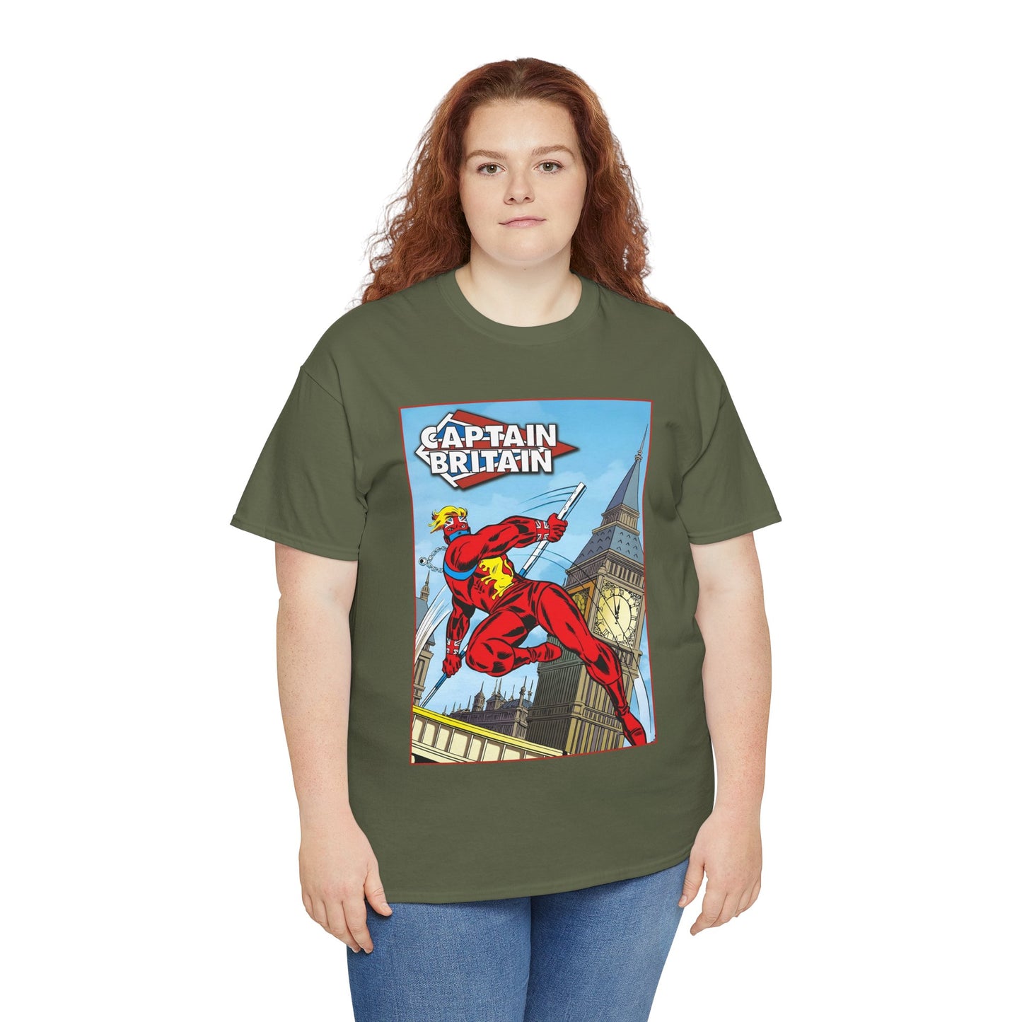 Captain Britain T-Shirt - Ron Wilson Art - Brian Braddock - Marvel UK Series - Chris Claremont Stories - Marvel Comics
