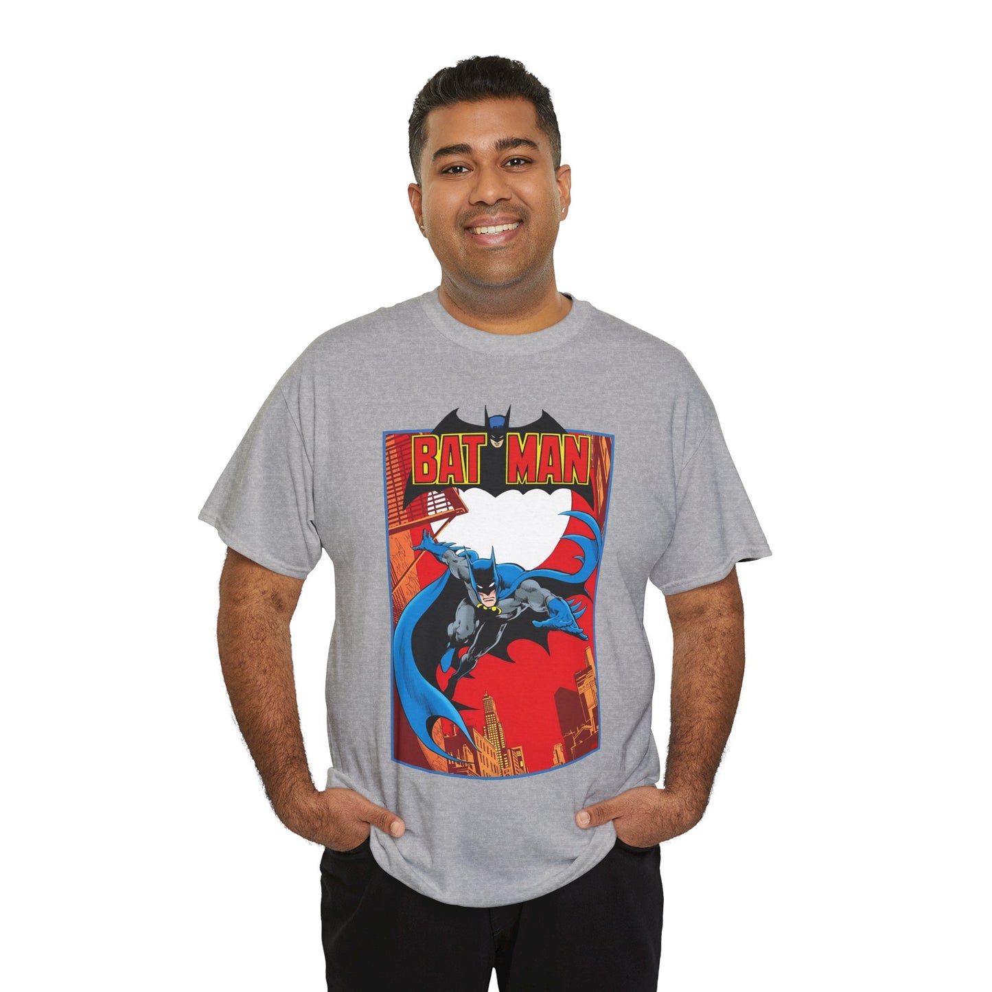 Batman T-Shirt - Jim Aparo Art - Untold Tales Cover - DC Comics Bronze Age - Batman Flying in Front of the Moon - Caped Crusader, Gotham City