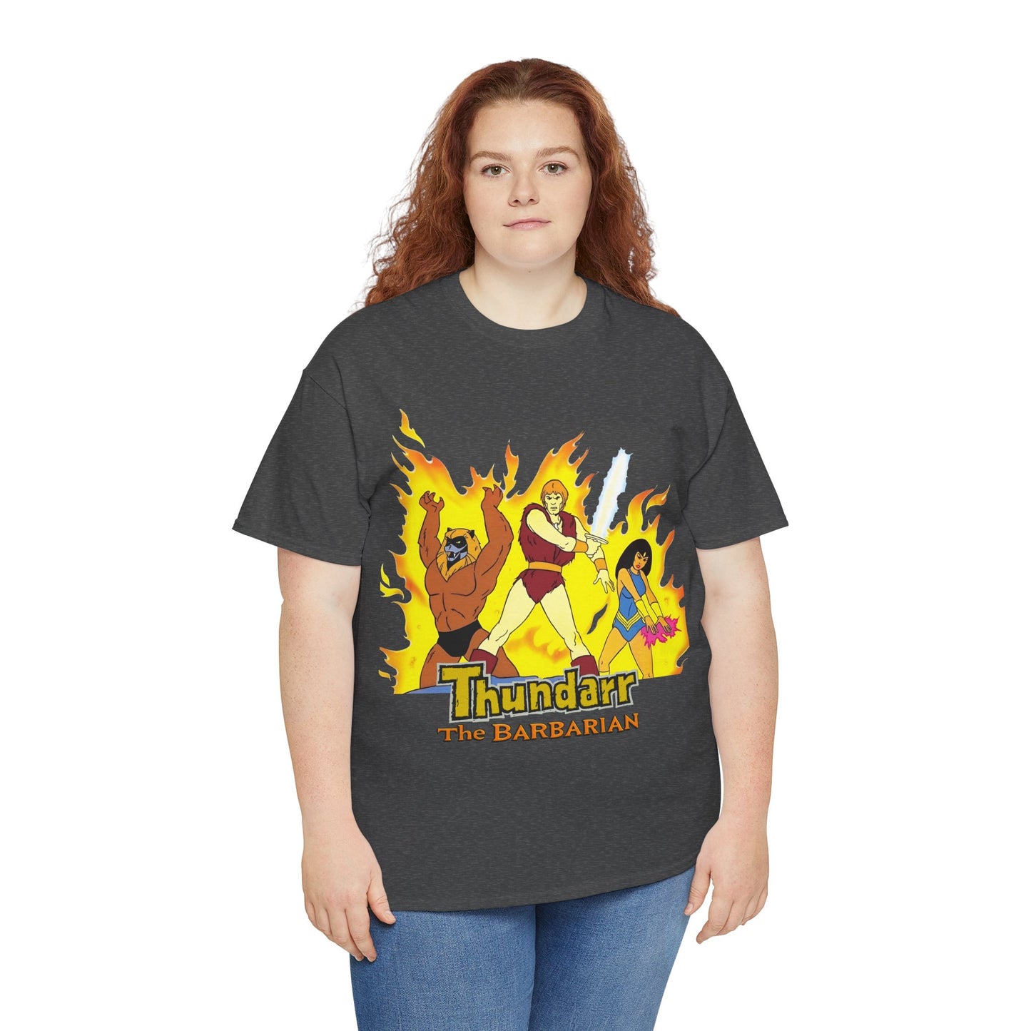 Thundarr the Barbarian T-Shirt - Princess Ariel, Ookla the Mok - Ruby-Spears Saturday Morning Cartoon - 1980s