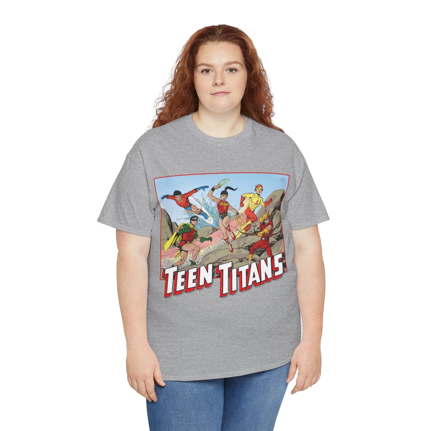 Teen Titans T-Shirt - Tom Grummett Art - Robin, Wonder Girl, Kid Flash, Speedy, Aqualad - DC Comics