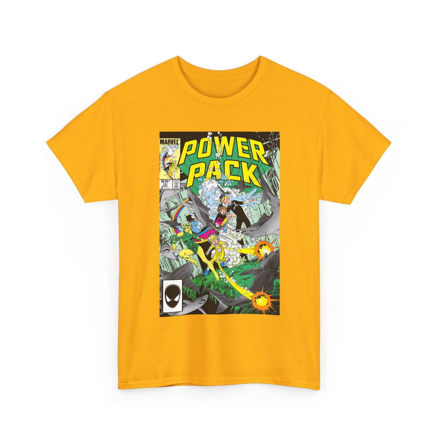 Power Pack #10 T-Shirt - With Marrina from Alpha Flight - Marvel Comics