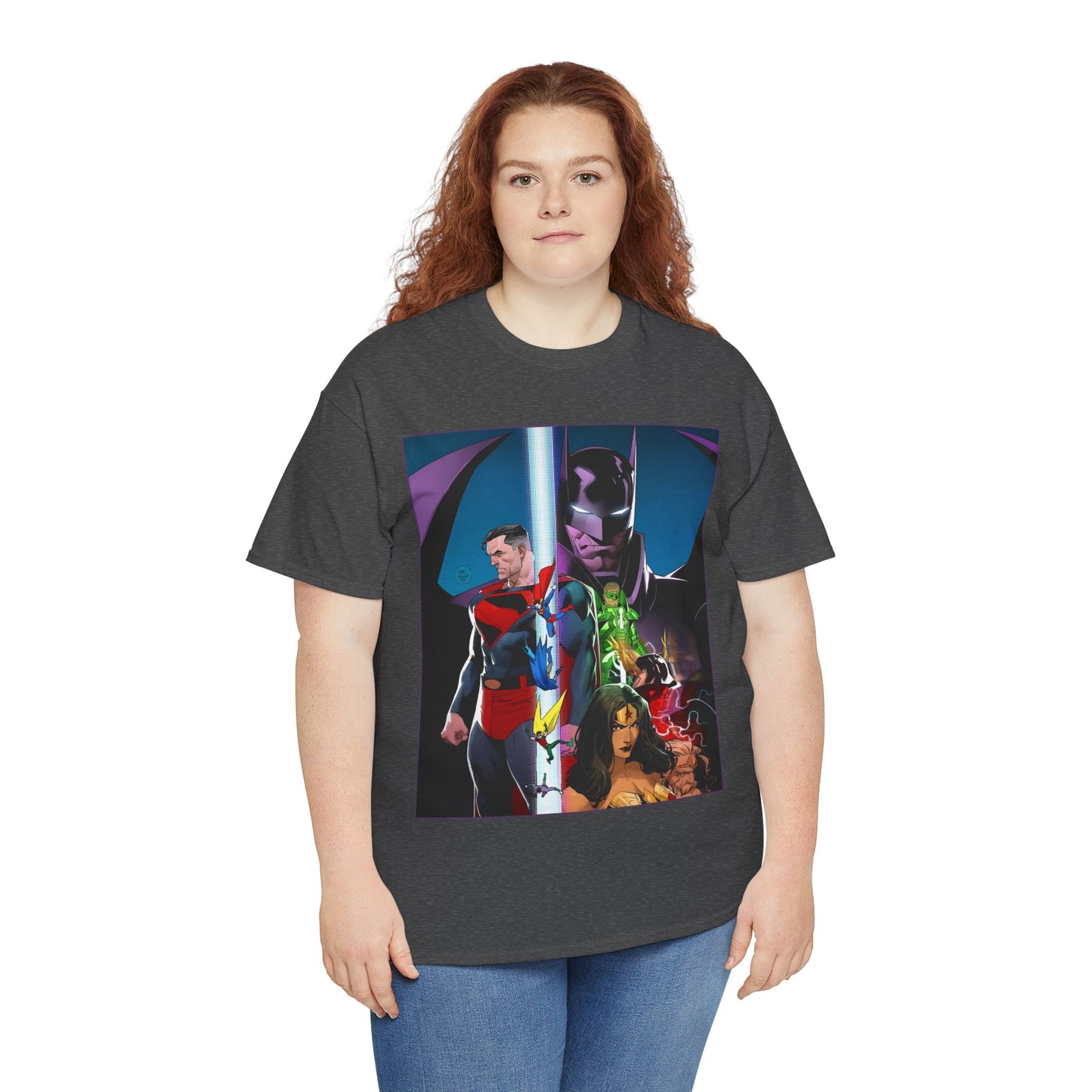 Kingdom Come T-Shirt - Dan Mora Art - Batman/Superman World's Finest Cover - Superman, Batman, Wonder Woman, Green Lantern, Robin, Flash - DC Comics