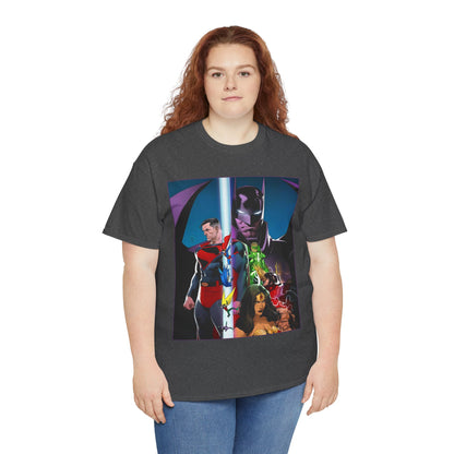 Kingdom Come T-Shirt - Dan Mora Art - Batman/Superman World's Finest Cover - Superman, Batman, Wonder Woman, Green Lantern, Robin, Flash - DC Comics