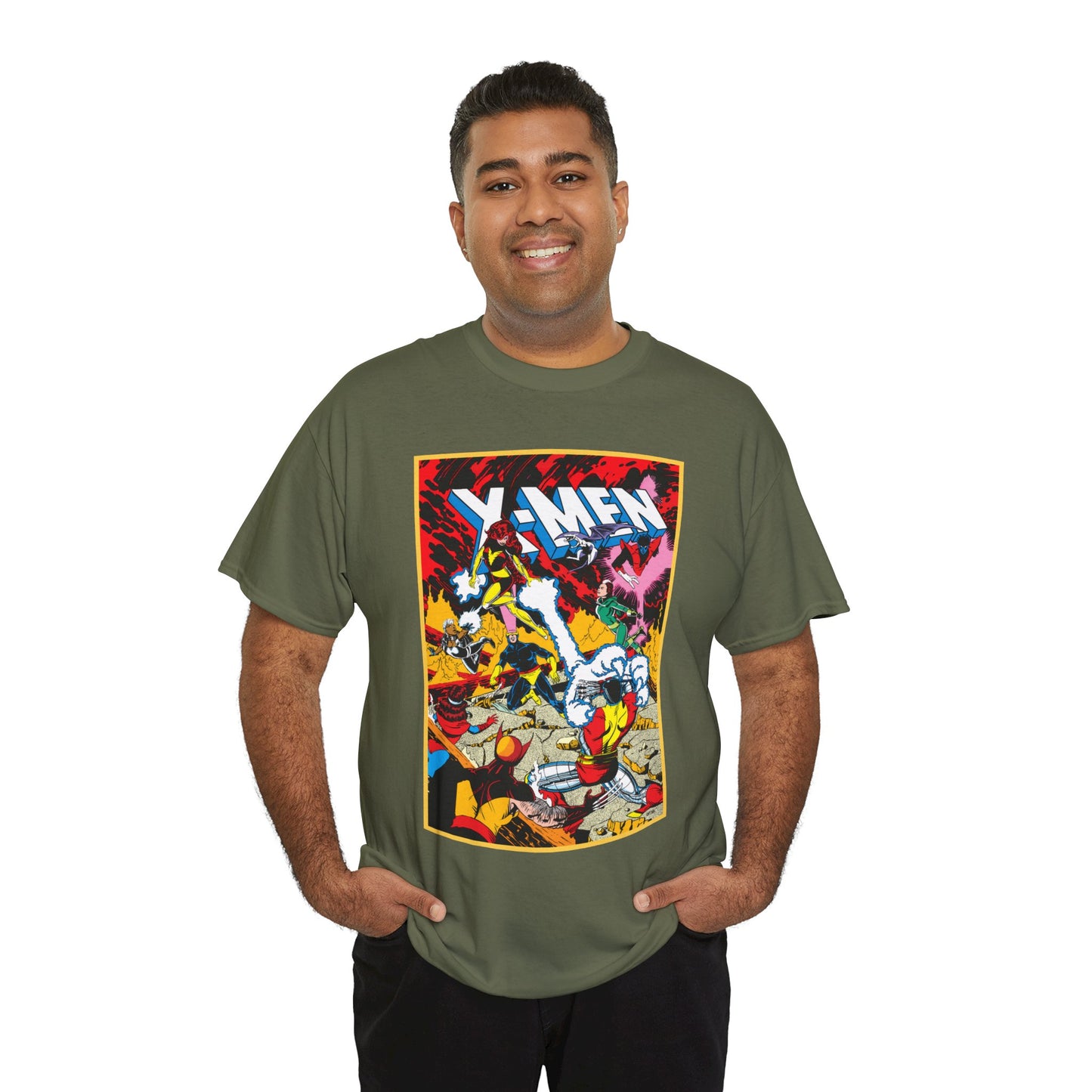 X-Men T-Shirt - Paul Smith Art - Return of Dark Phoenix - Wolverine, Colossus, Cyclops, Storm, Nightcrawler, Rogue - Marvel Comics