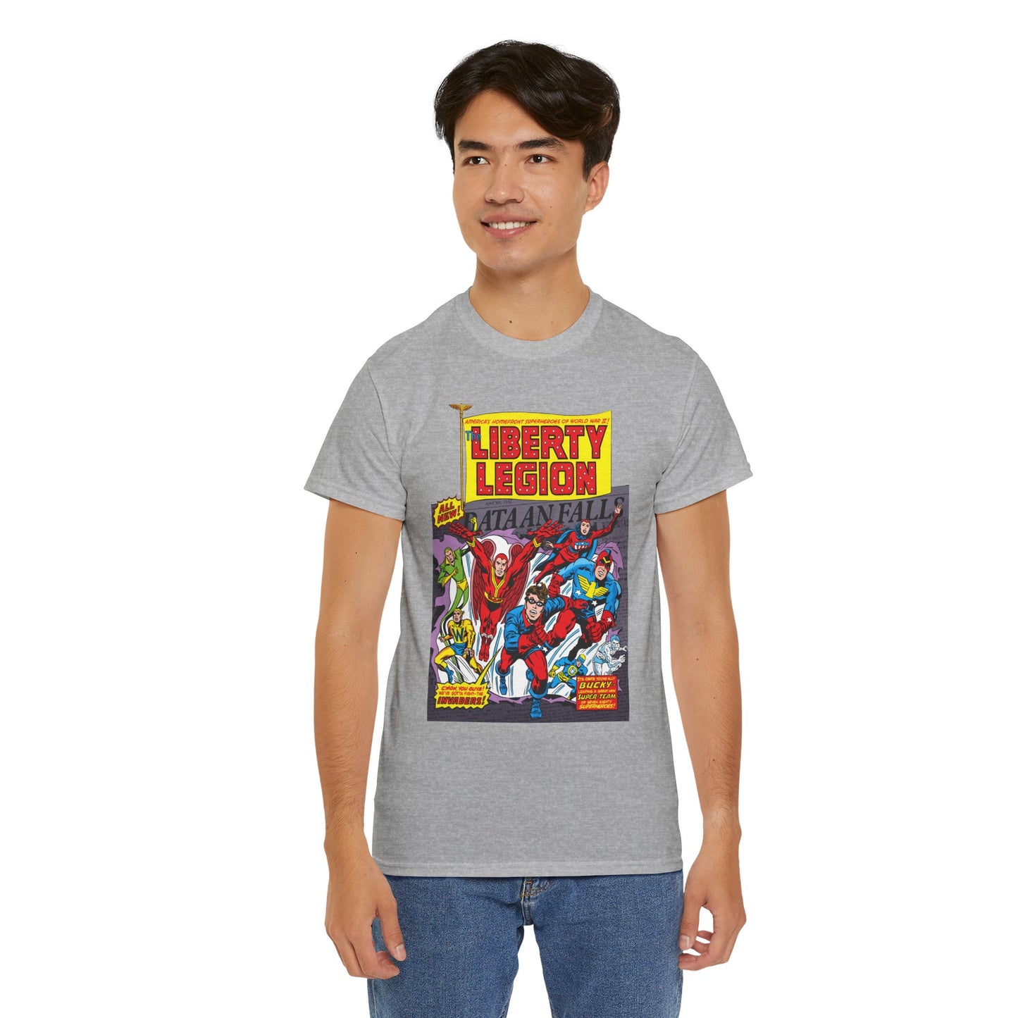 Liberty Legion T-Shirt - Marvel Premiere #29 - Bucky, Miss America, Whizzer, Patriot, Red Raven - Marvel Comics