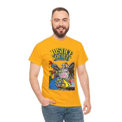 Justice Society T-Shirt - George Perez Art - Dr Fate, Atom, Spectre, Wonder Woman, Flash, Batman, Superman, Hawkman - JSA - DC Comics