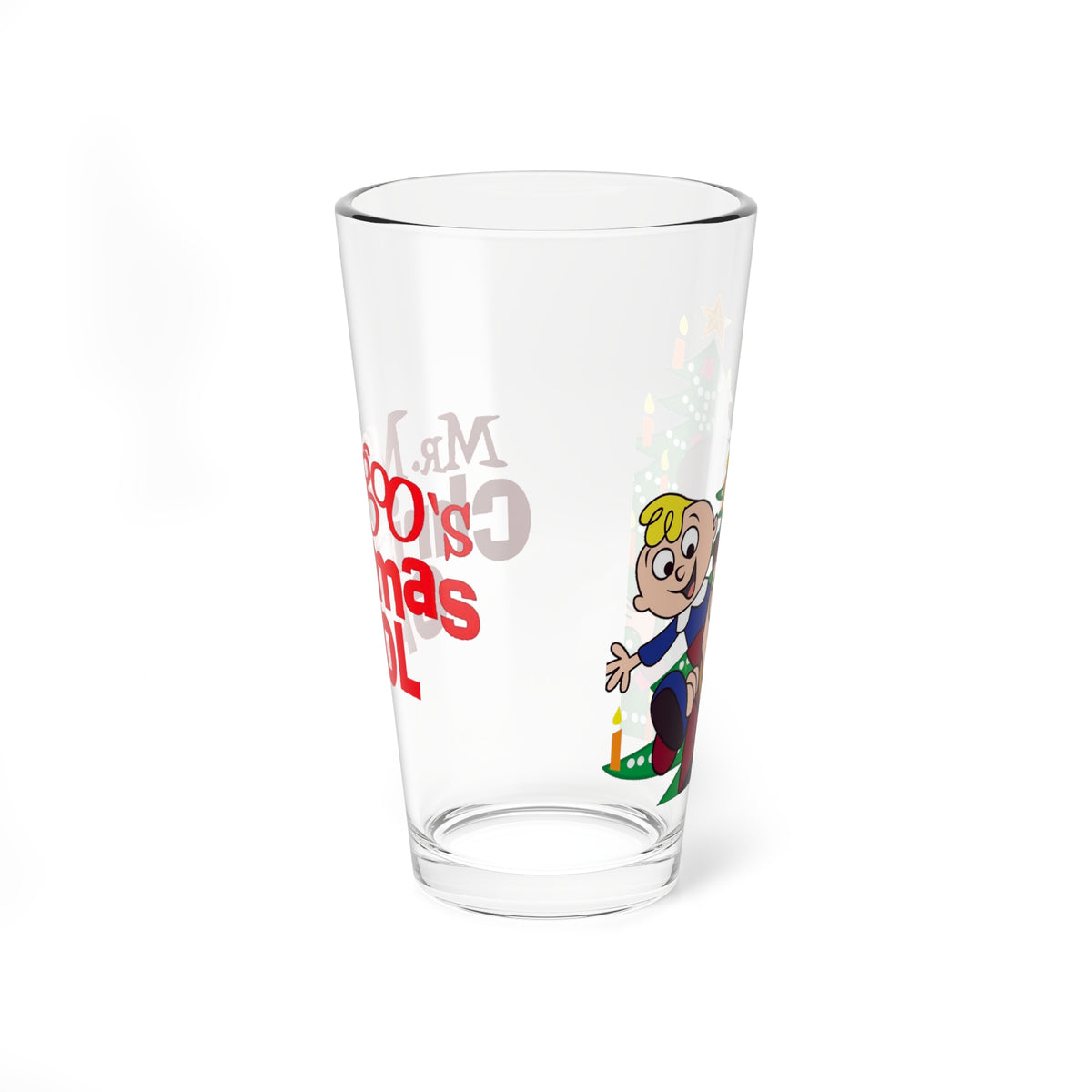 Mr. Magoo's A Christmas Carol Pint Glass, 16oz - Festive Holiday Barware
