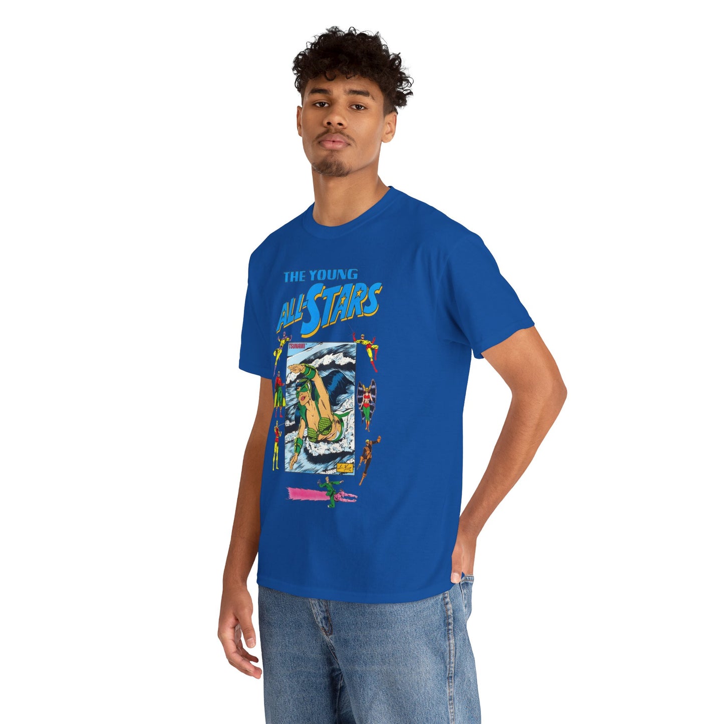 Young All-Stars T-Shirt - Brian Murray Art - Tsunami, Johnny Thunder, Sandman, Green Lantern - DC Comics