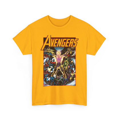 Avengers T-Shirt - George Perez Art - Korvac Saga - Guardians of the Galaxy - Thor, Captain America, Iron Man, Scarlet Witch, Vision, Wonder Man, Hawkeye - Marvel Comics