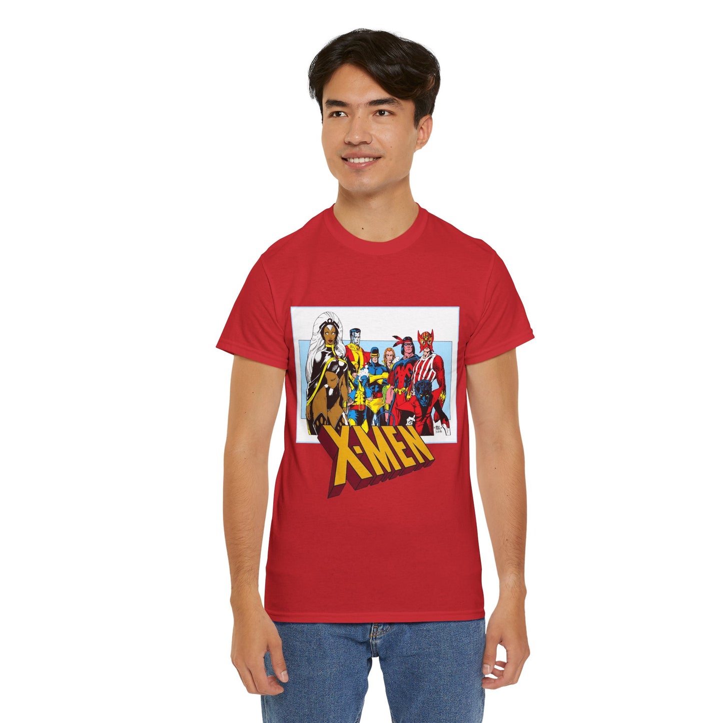 X-Men T-Shirt - Arthur Adams Art - Cyclops, Nightcrawler, Storm, Wolverine, Thunderbird, Sunfire, Banshee - Marvel Comics