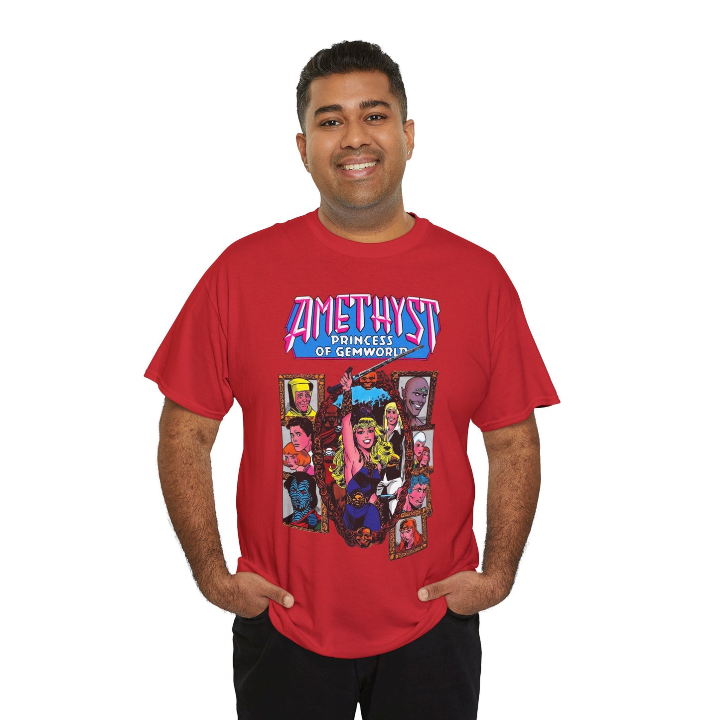 Amethyst Princess of Gemworld T-Shirt - Ernie Colon Art - Sardonyx, Dark Opal, Granch, Citrina - DC Comics