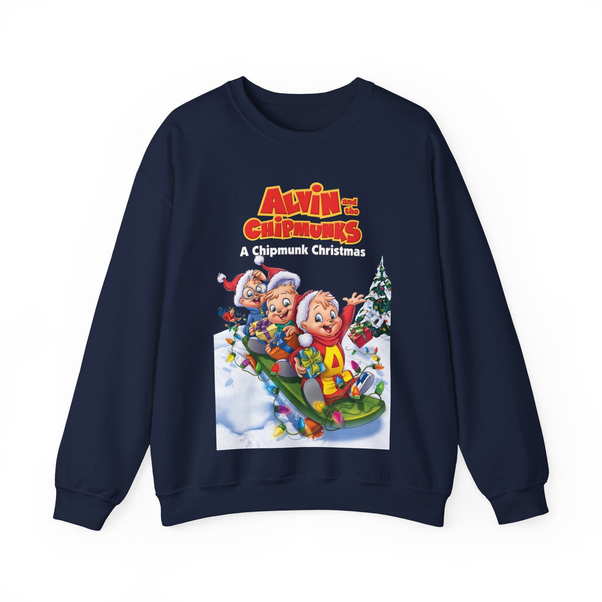Alvin & the Chipmunks Christmas Special Heavy Blend Crewneck Sweatshirt - Alvin, Simon, Theodore Festive Holiday Cartoon