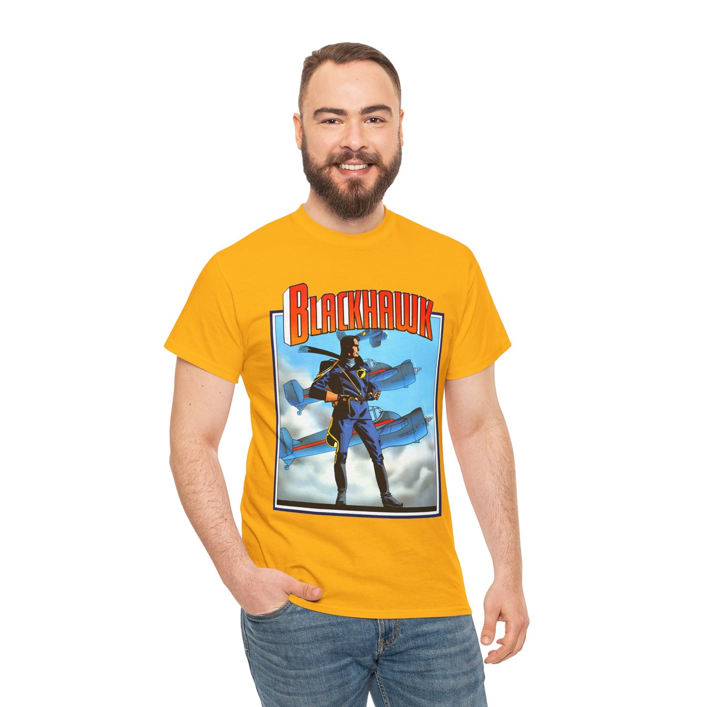 Blackhawk T-Shirt - Howard Chaykin Art - World War II Anti-Nazi Ace Pilots - DC Comics