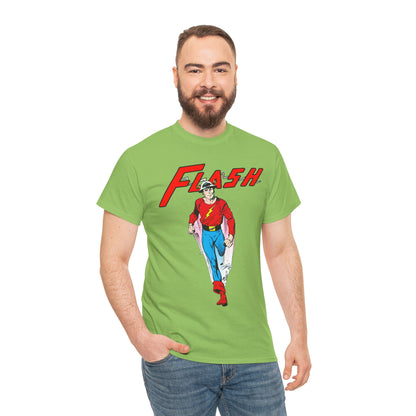 Golden Age Flash T-Shirt - John Byrne Art - Justice Society/JSA Member - Jay Garrick - Speedster
