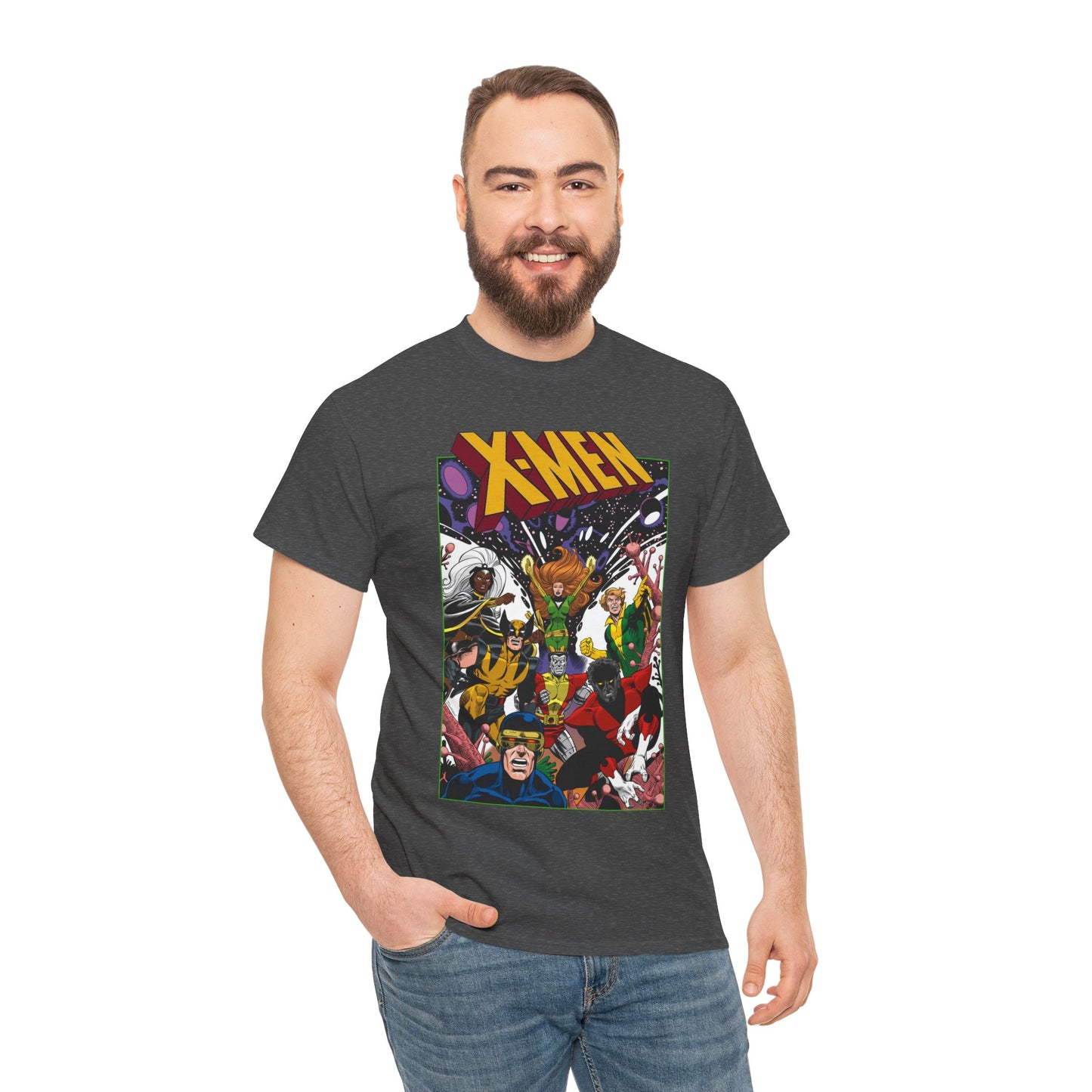 X-Men T-Shirt - Dave Cockrum Art - Phoenix, Cyclops, Storm, Wolverine, Banshee, Colossus, Nightcrawler - Marvel Comics