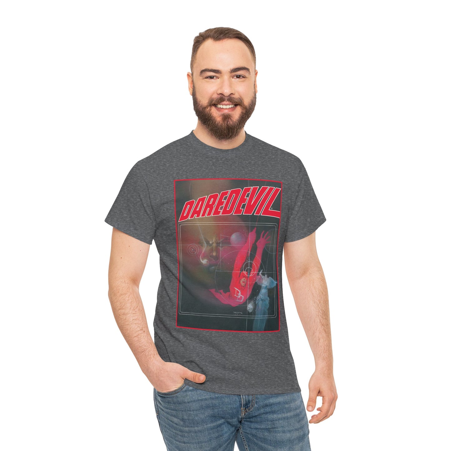 Daredevil T-Shirt - Bill Sienkiewicz Art - Marvel Graphic Novel Love & War - Vs Kingpin - Frank Miller Story