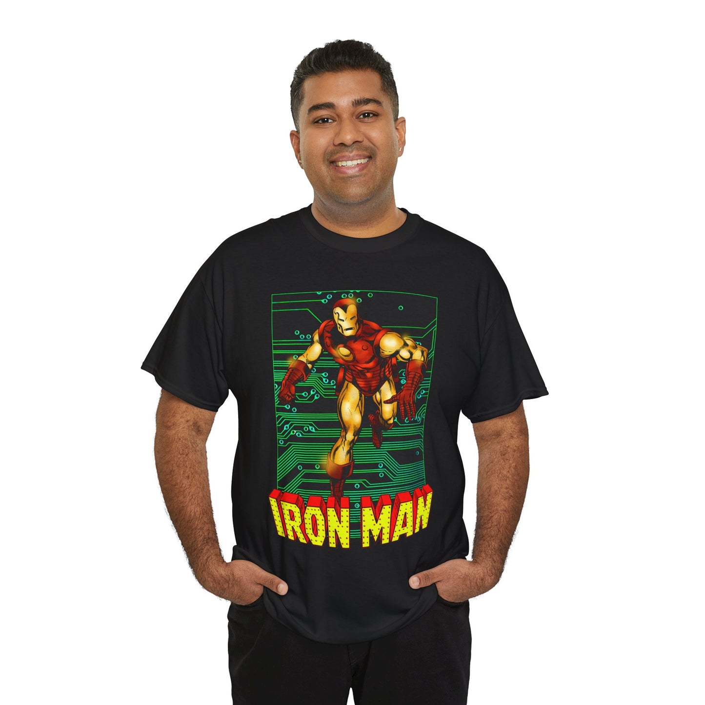 Iron Man T-Shirt - John Byrne Art - Tony Stark, Stark Industries - Avengers Member & Leader - Marvel Comics Armored Hero