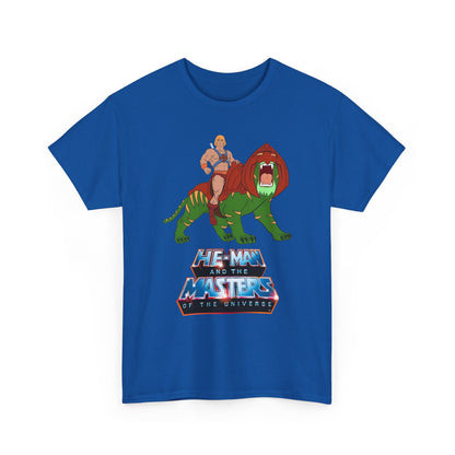 He-Man & Battle Cat T-Shirt - Filmation Art - Masters of the Universe, MOTU - Exciting New 2026 Movie - Nicholas Galitzine