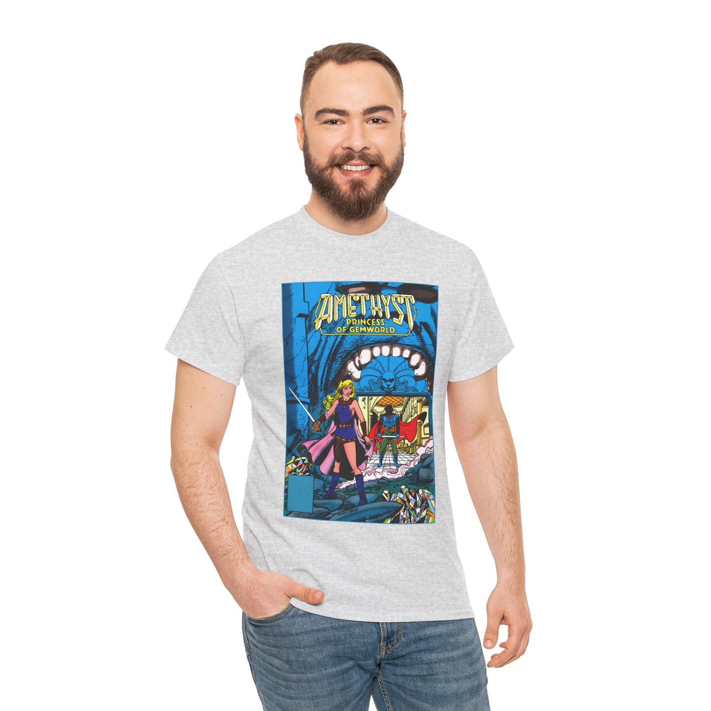 Amethyst, Princess of Gemworld T-Shirt - George Perez & Ernie Colon Art - The Last Battle Vs Dark Opal - DC Comics