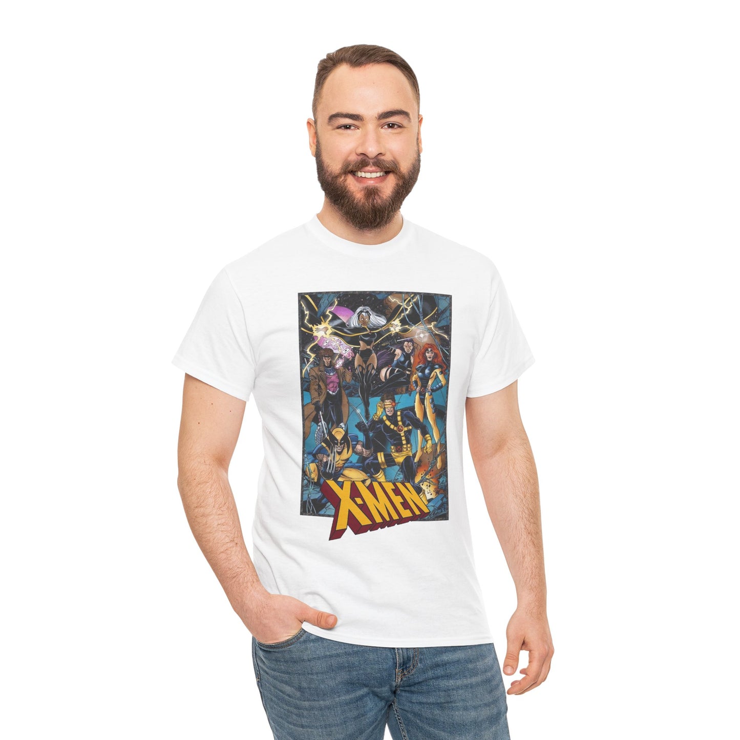 Uncanny X-Men T-Shirt - George Perez Art - Cyclops, Jean Grey, Psylocke, Gambit, Storm - Marvel Comics Mutant Heroes