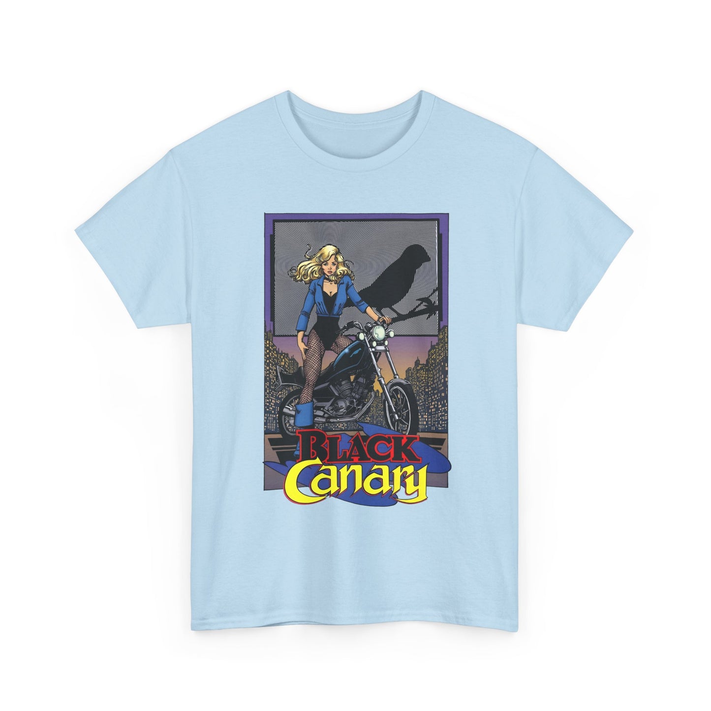 Black Canary T-Shirt - George Perez Art - 1980s Justice League Postcard Art - JLA - DC Comics