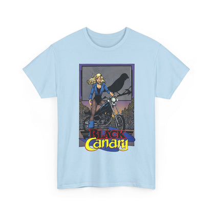 Black Canary T-Shirt - George Perez Art - 1980s Justice League Postcard Art - JLA - DC Comics