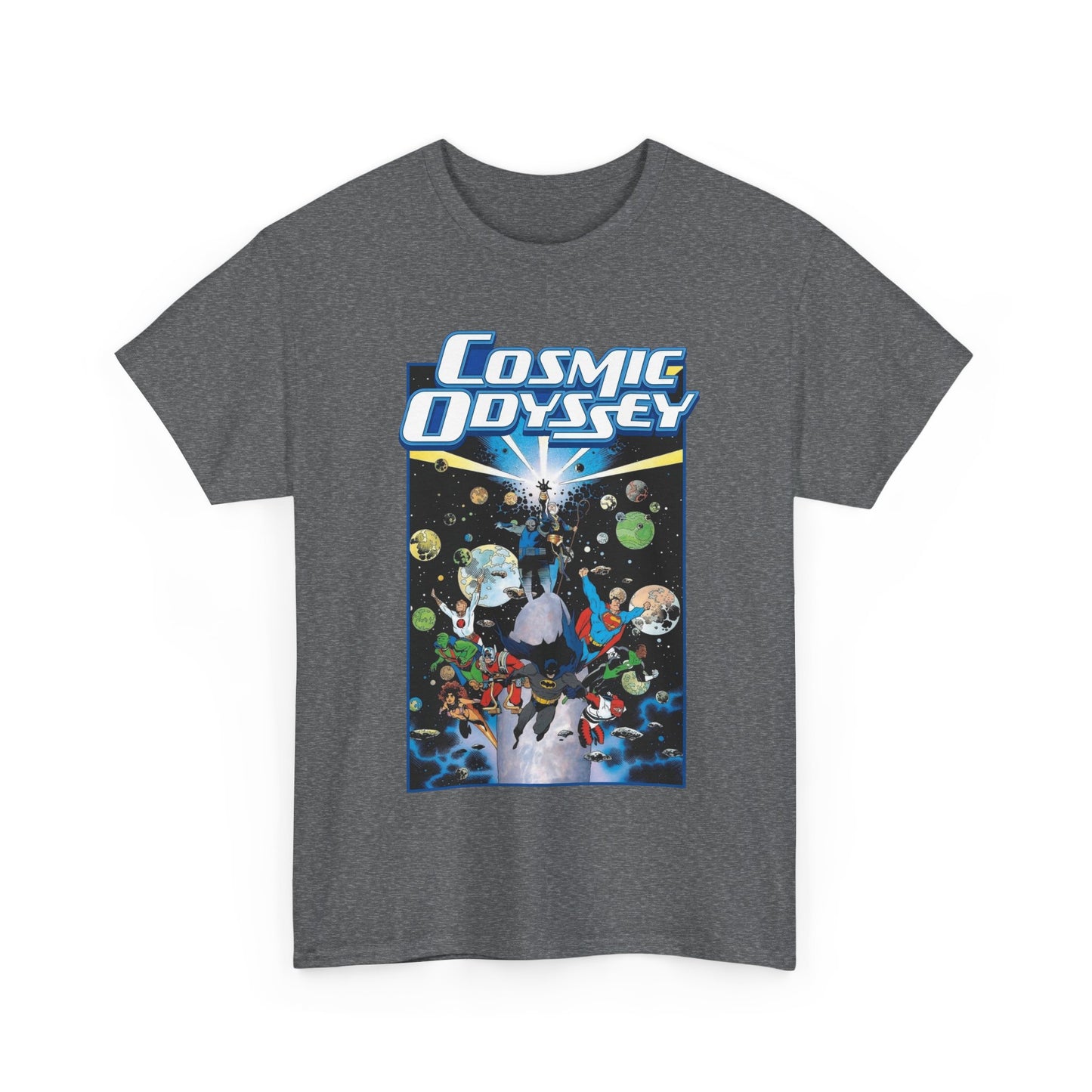 Cosmic Odyssey T-Shirt - Mike Mignola Art - Superman, Darkseid, Lightray, Orion, Starfire, Highfather. John Stewart - DC Comics
