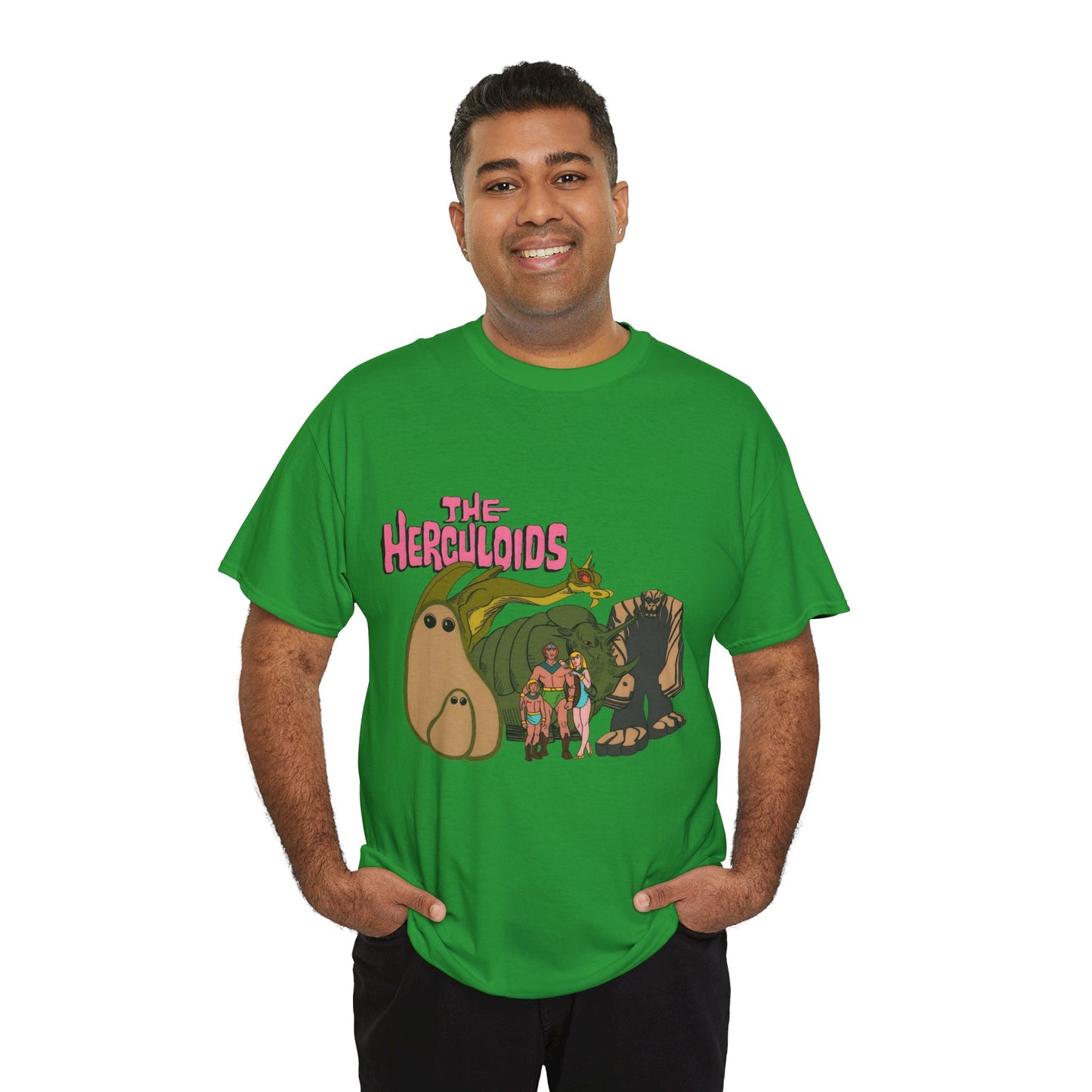 Herculoids T-Shirt - Popular 1960s Hanna-Barbera Cartoon - Zandor, Tara, Dorno, Gloop & Gleep - Amzot - Alex Toth Designs