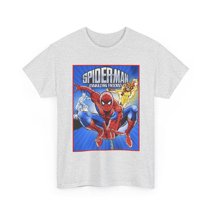 Spider-Man & His Amazing Friends T-Shirt - Firestar, Iceman - Popular 1980s Saturday Morning Cartoon - Marvel Comics
