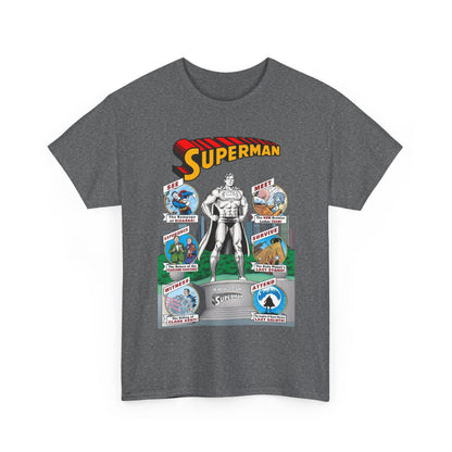 Superman T-Shirt - Curt Swan Art - Whatever Happened to the Man of Tomorrow? - Brainiac, Lex Luthor, Bizarro, Toyman, Daily Planet - Alan Moore Story - DC Comics