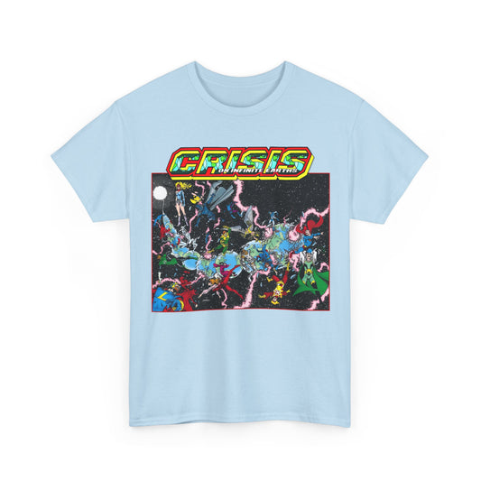 Crisis on Infinite Earths T-Shirt - George Perez Art - #1 Cover, First Issue - Harbinger, Pariah, Obsidian, Firestorm - DC Comics