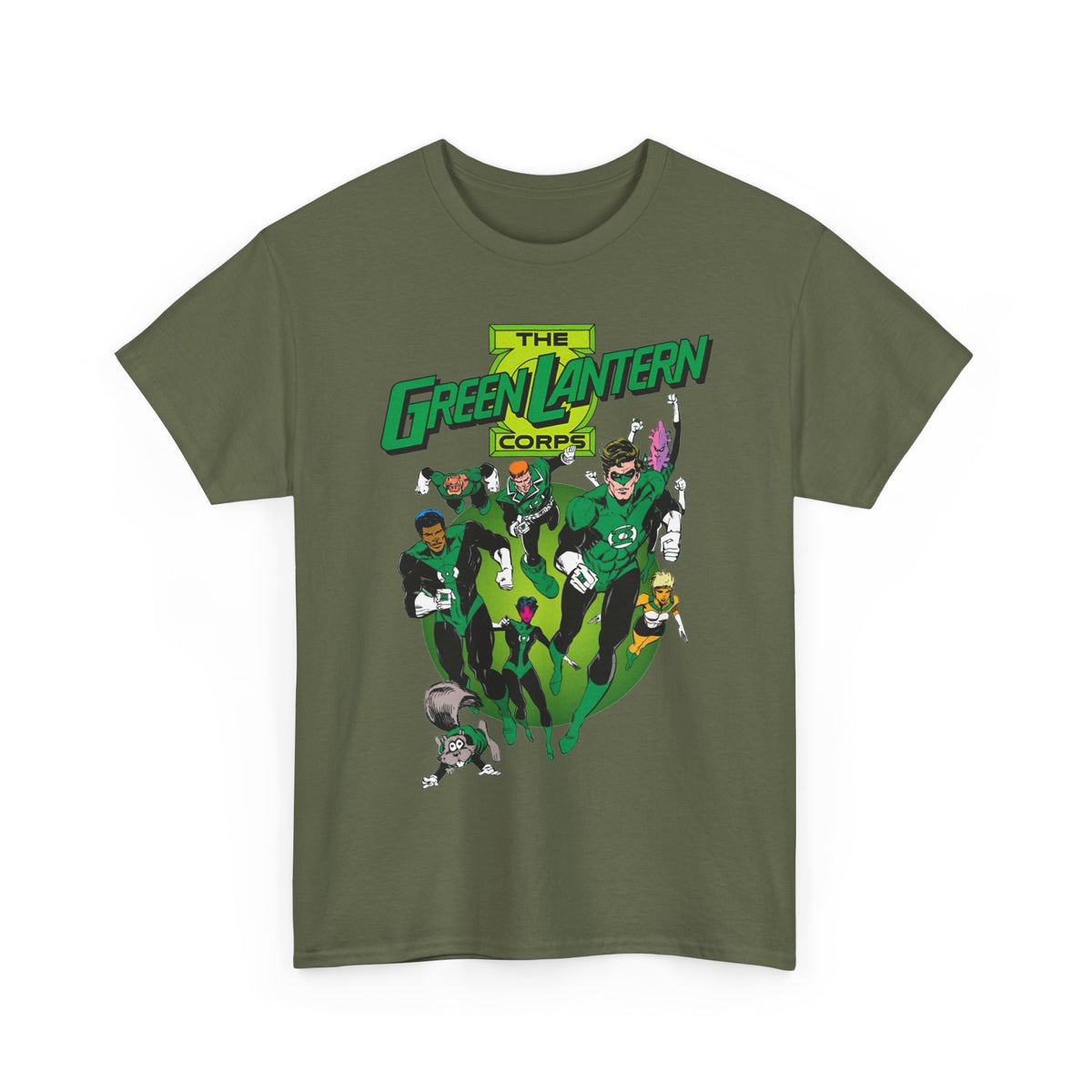 Green Lantern Corps T-Shirt - Joe Staton Art - Hal Jordan, John Stewart, Arisia, Kilowog, Katma Tui - DC Comics