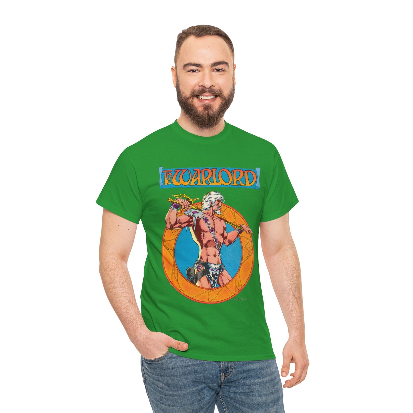 Warlord T-Shirt - Mike Grell Art - Skartaris - Travis Morgan - DC Comics 1970s Sword & Sorcery Series