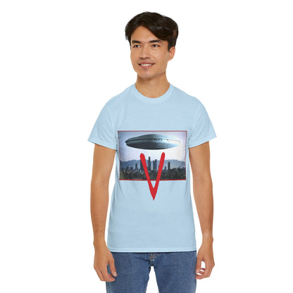 V T-Shirt - The Visitors Mothership - Popular NBC Sci-Fi TV Series from the 1980s