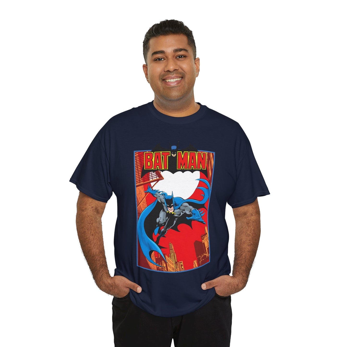 Batman T-Shirt - Jim Aparo Art - Untold Tales Cover - DC Comics Bronze Age - Batman Flying in Front of the Moon - Caped Crusader, Gotham City