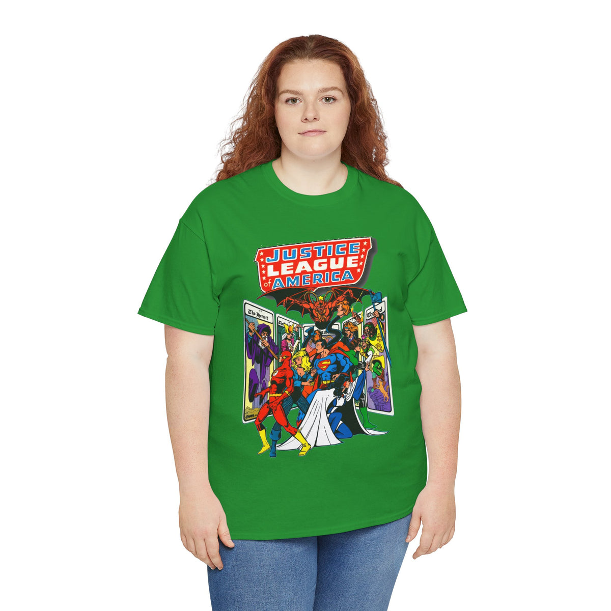 Justice League of America T-Shirt - George Perez Art - Vs Tarot Gang - DC Comics