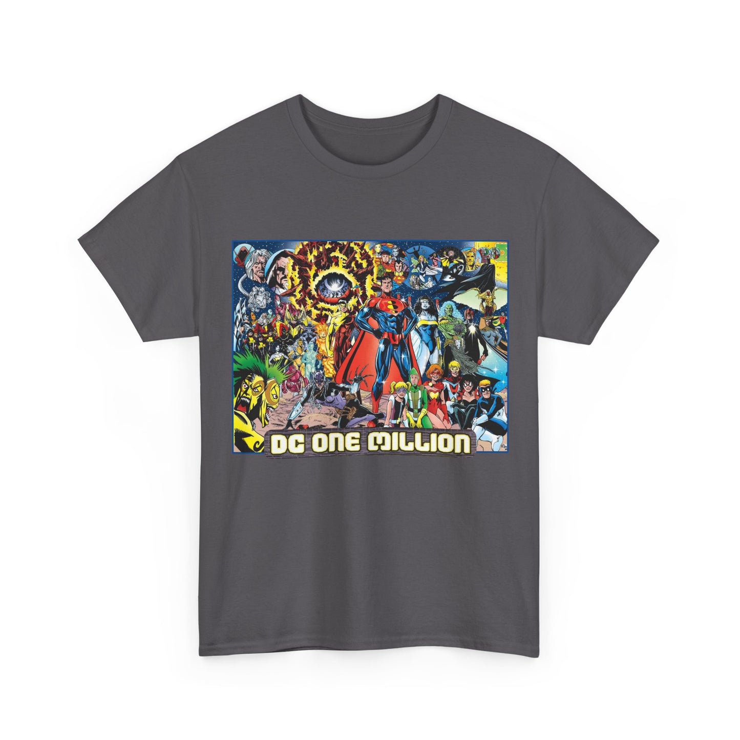 DC One Million T-Shirt - Phil Jimenez Art - Future Versions of Superman, Batman, Wonder Woman, Green Lantern, Flash - DC Comics