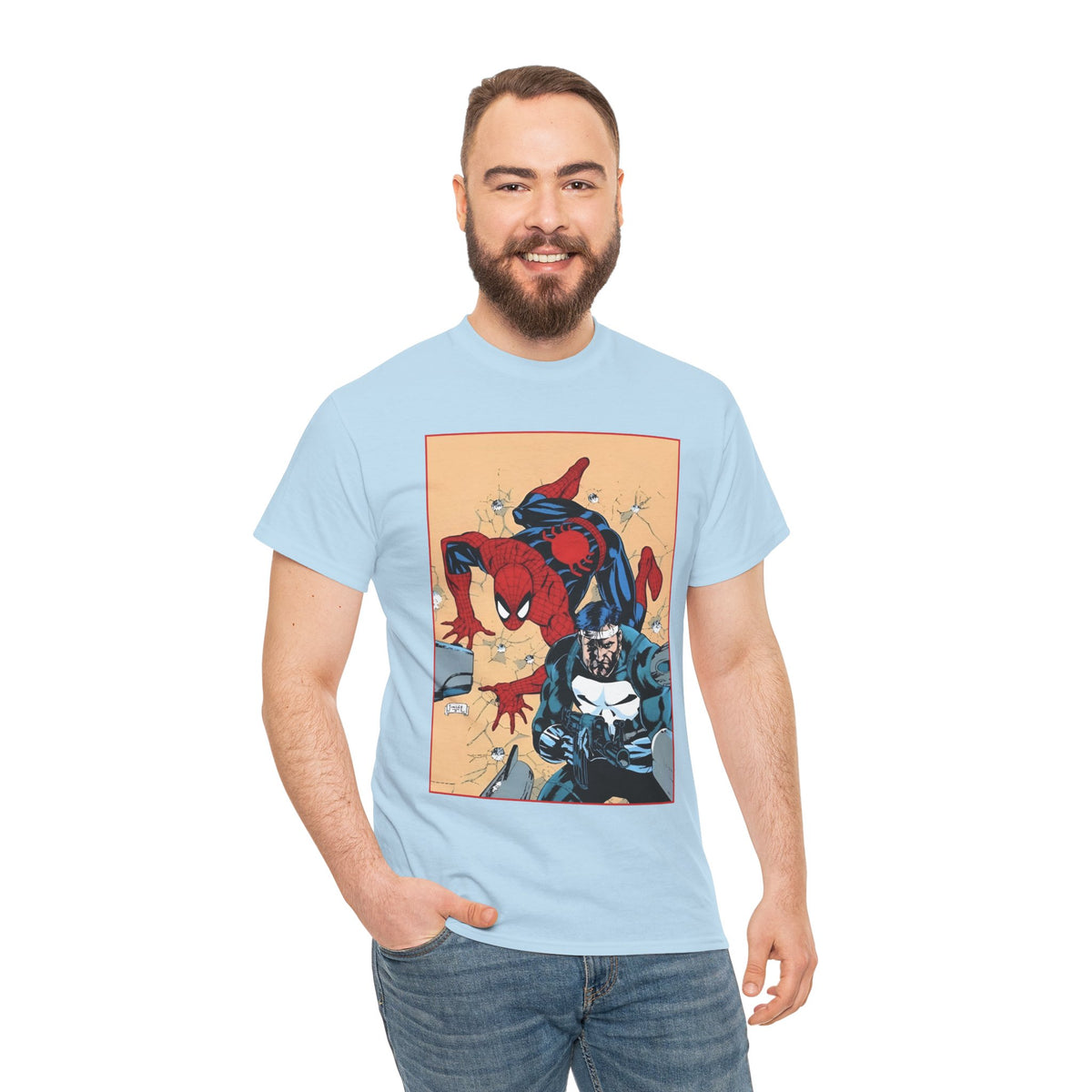 Spider-Man & Punisher T-Shirt - Jim Lee Art - Marvel Comics