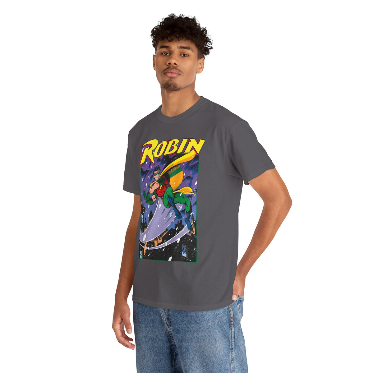 Robin T-Shirt - Tom Grummett Art - Tim Drake, Batman Family, Gotham City - DC Comics
