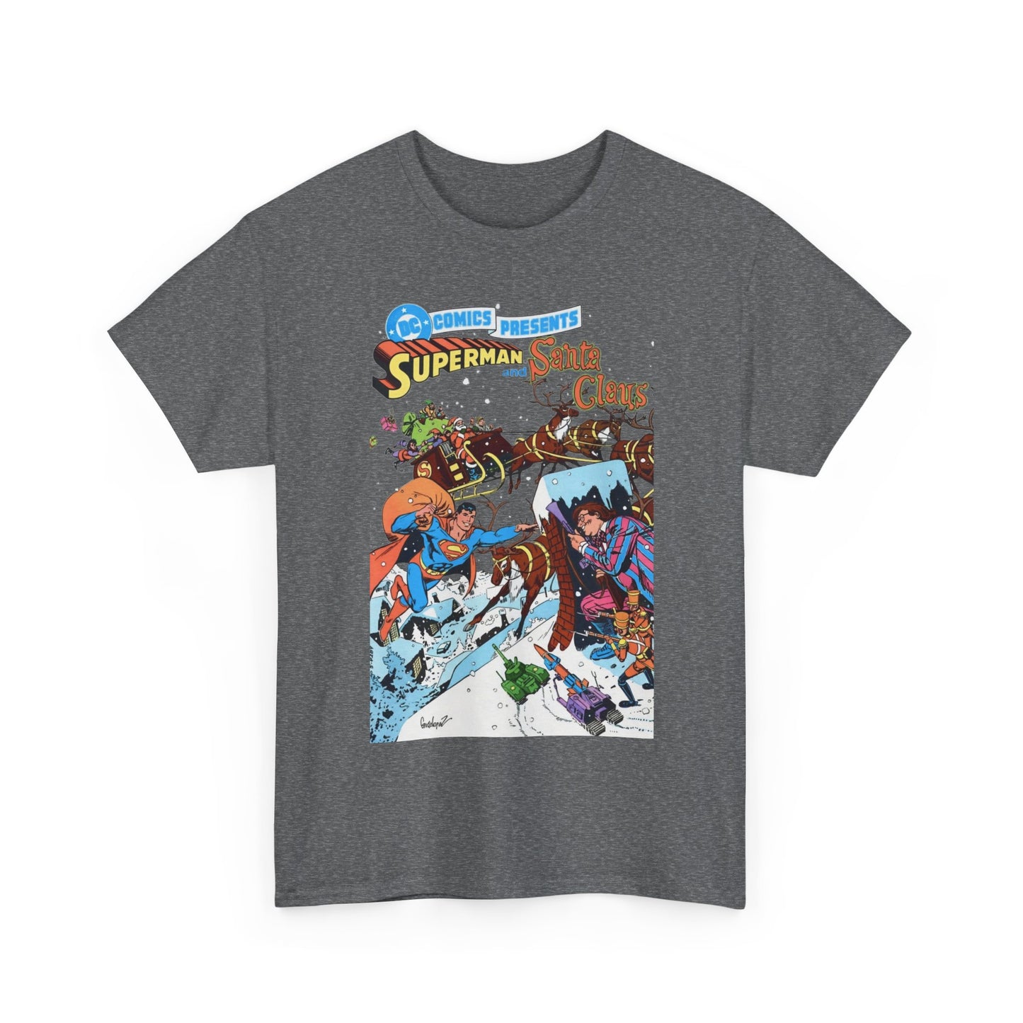 Superman & Santa Claus T-Shirt - José Luis García-López Art - DC Comics Presents #67 - Vs. Toyman