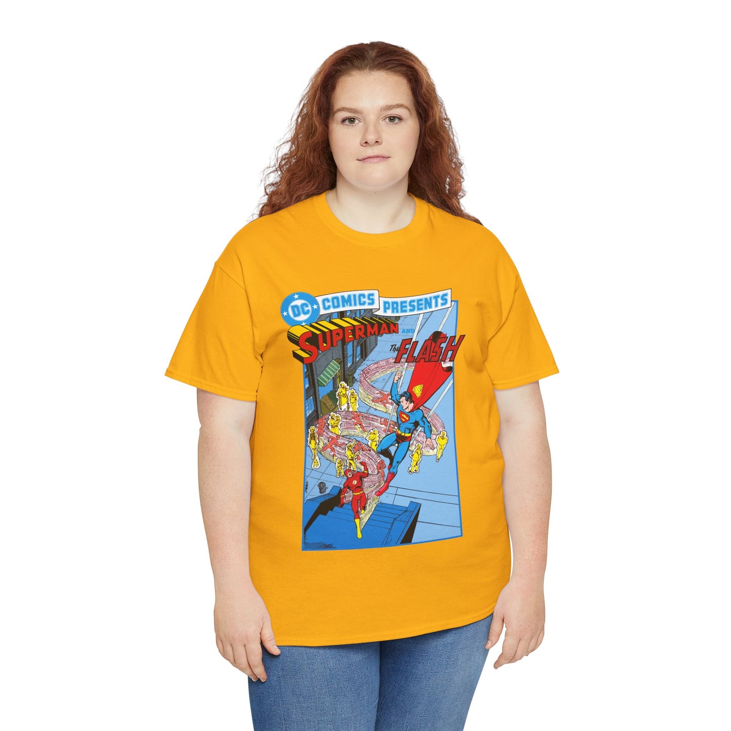 Superman & Flash T-Shirt - George Perez Art - DC Comics Presents #38 Cover Art - Bronze Age Classic