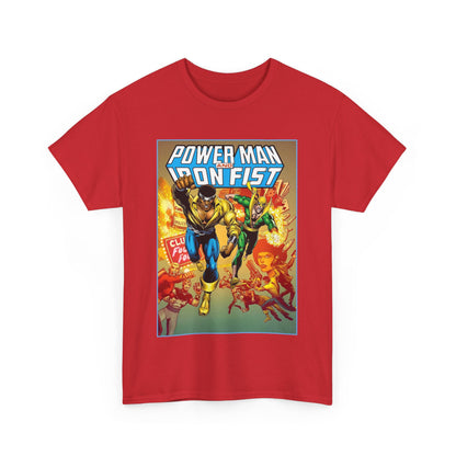 Power Man & Iron Fist T-Shirt - Luke Cage & Danny Rand - Popular Marvel Comics 1970s Series - Heroes for Hire - Great Retro Art