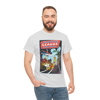 Justice League T-Shirt - George Perez Art - Tornado Tyrant - Superman, Firestorm, Flash, Wonder Woman, Green Lantern - DC Comics