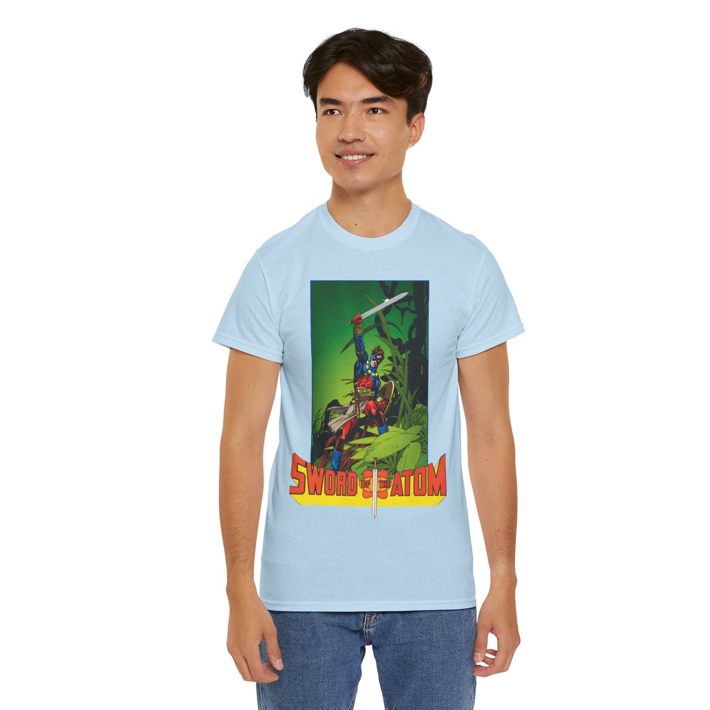 Sword of the Atom T-Shirt - Gil Kane Art - Ray Palmer in Morlaidh - Popular DC Comic Story from the 1980s