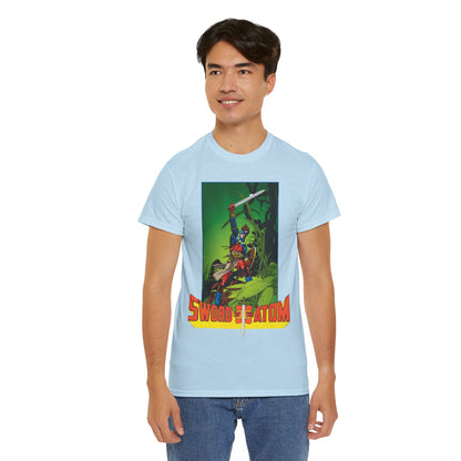 Sword of the Atom T-Shirt - Gil Kane Art - Ray Palmer in Morlaidh - Popular DC Comic Story from the 1980s
