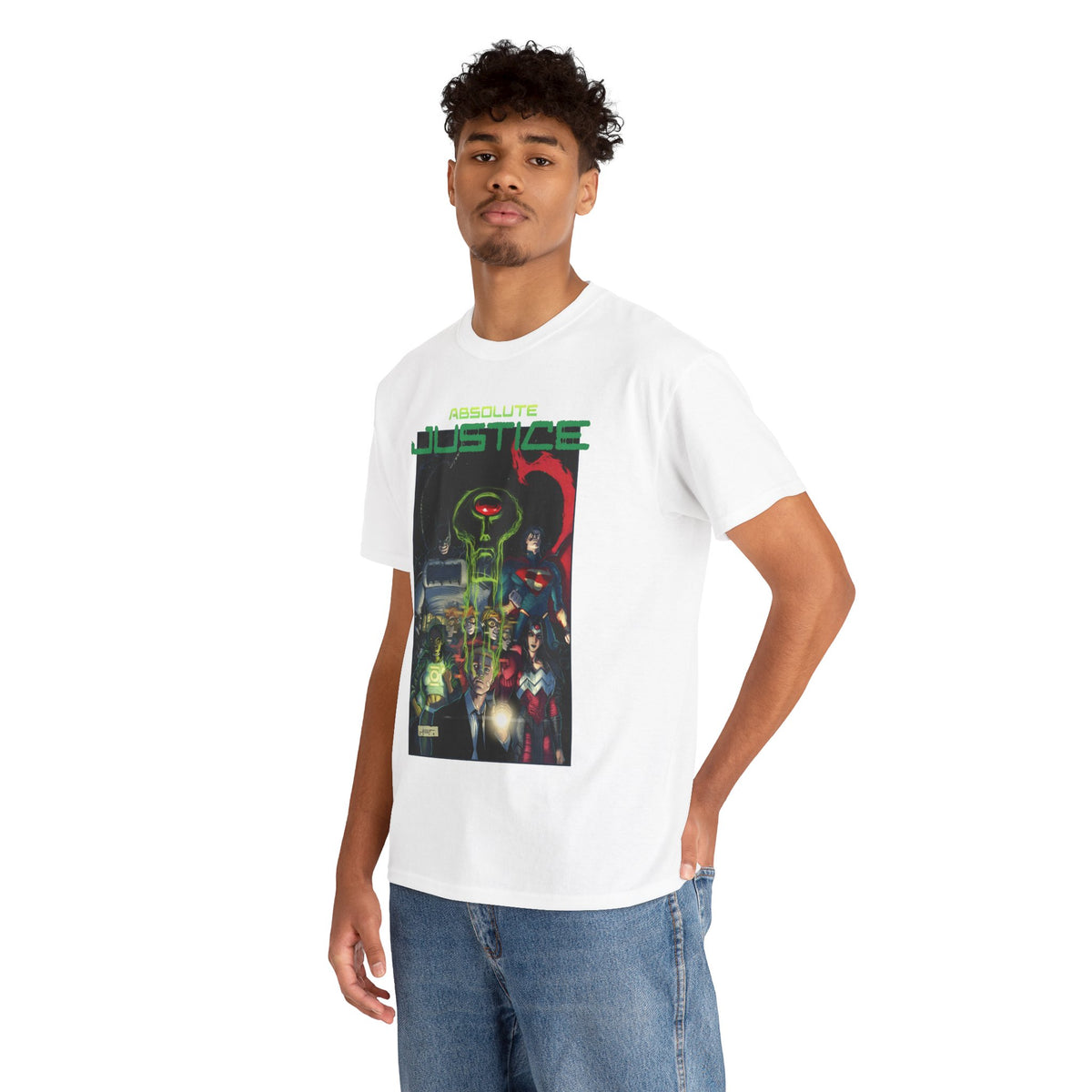 Absolute Justice T-Shirt - Juan Ferreyra Art - Superman Batman Wonder Woman Martian Manhunter - DC Comics