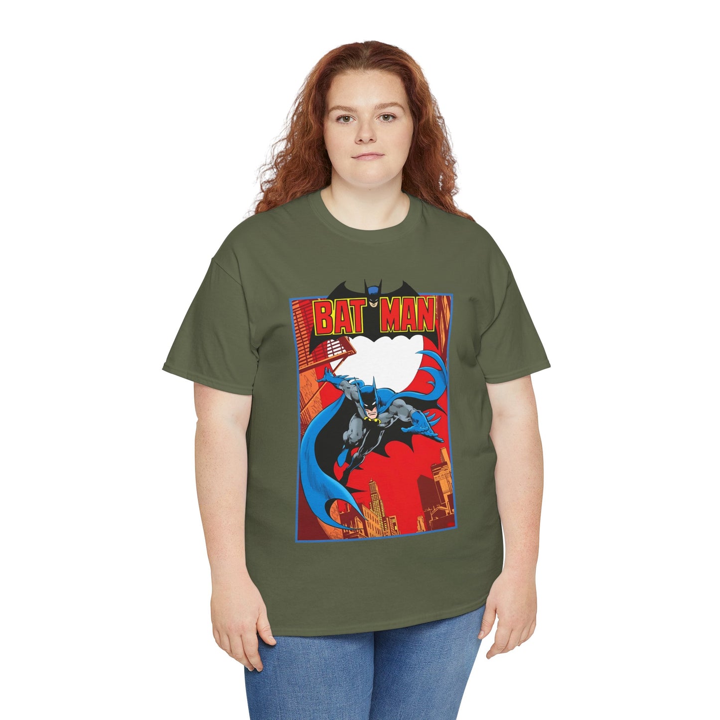 Batman T-Shirt - Jim Aparo Art - Untold Tales Cover - DC Comics Bronze Age - Batman Flying in Front of the Moon - Caped Crusader, Gotham City