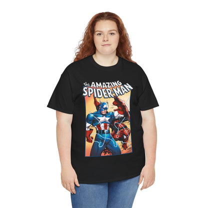Amazing Spider-Man & Captain America T-Shirt - Todd McFarlane Art - Marvel Comics