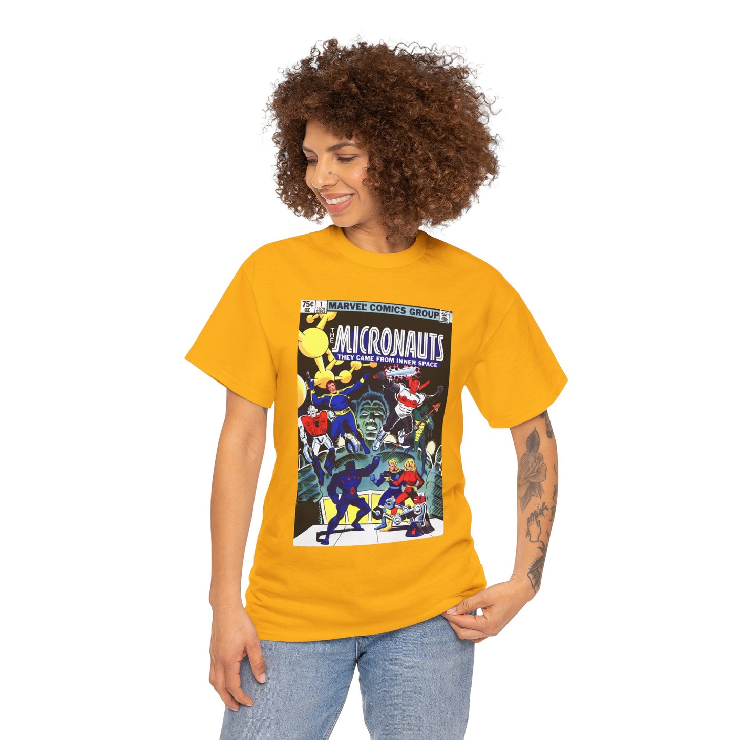 Micronauts T-Shirt - Annual #1 Cover Art - Marvel Comics - Arcturus Rann, Biotron, Marionette, Microtron, Bug, Acroyear