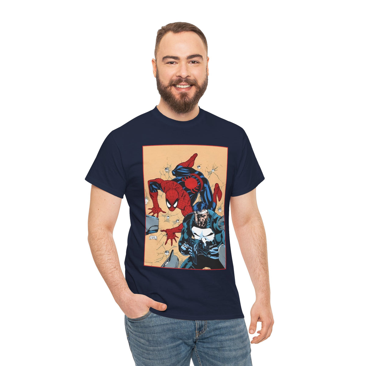Spider-Man & Punisher T-Shirt - Jim Lee Art - Marvel Comics